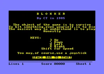 Blokker (S) (1986) [Your Computer] screen shot title